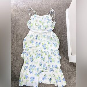 Kori Blue and Green Floral Dress